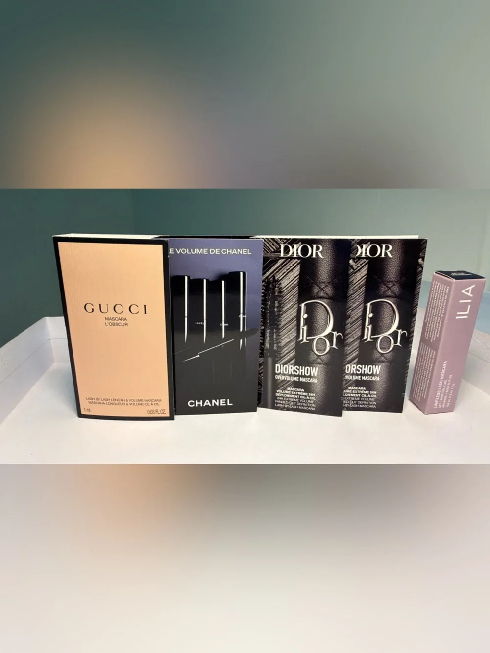 New,unused & authentic Dior,Chanel,Gucci and Ilia Mascara bundle, Mini Size